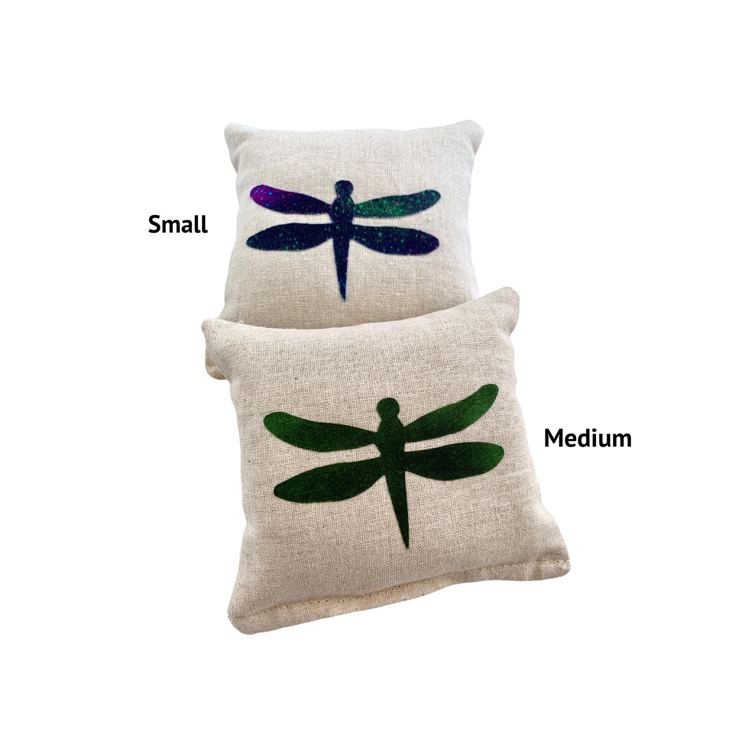 Handcrafted Linen Sachet with Dragonfly Appliqué