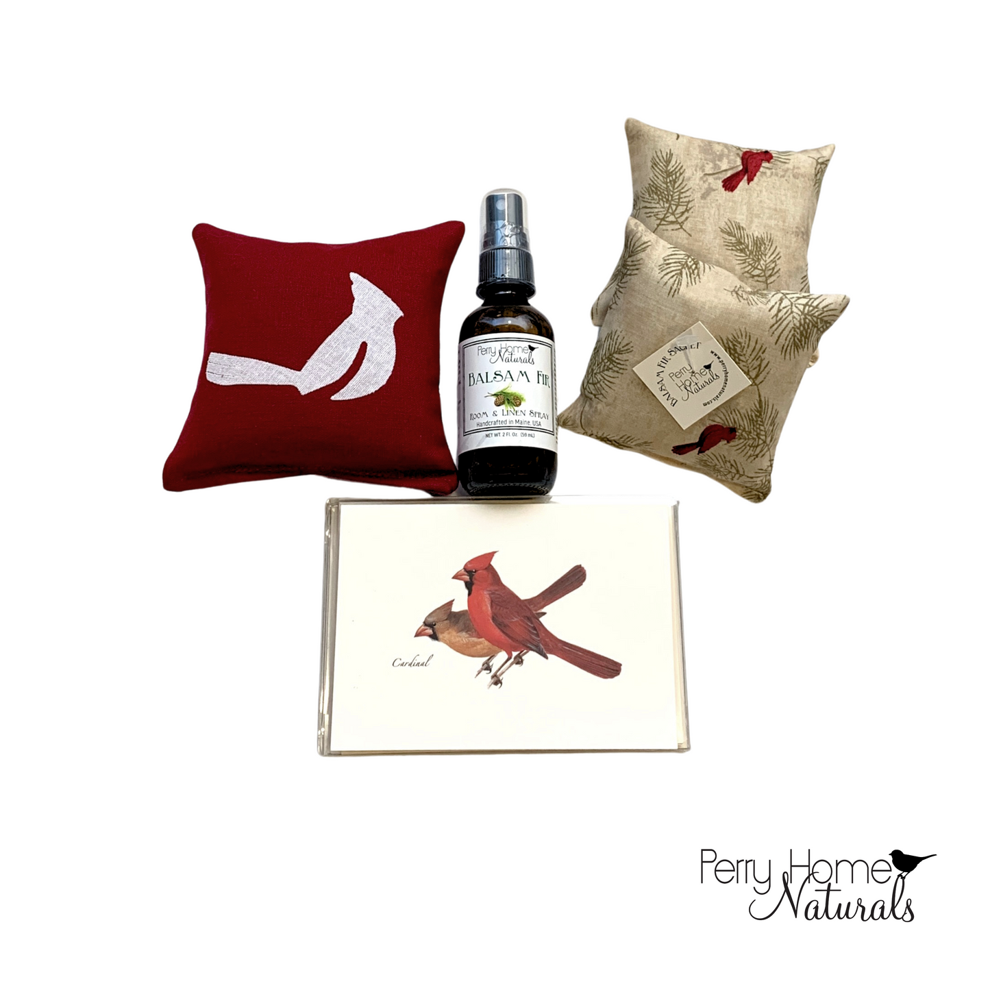Balsam Fir Cardinal-Themed Gift Set - Made in New England