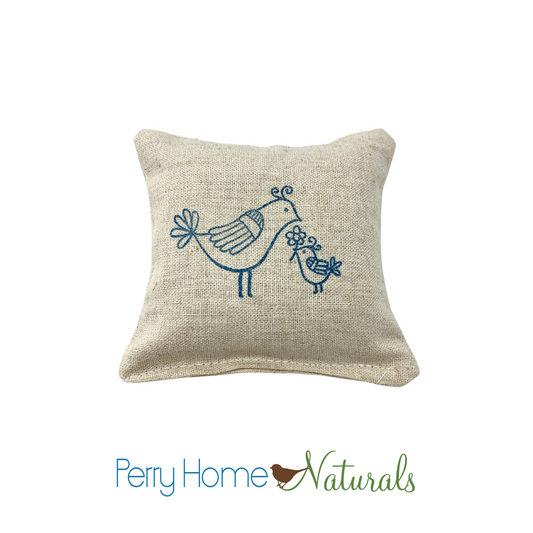 Bird & Baby Bird Design Sachet - Maine Balsam or Organic Lavender