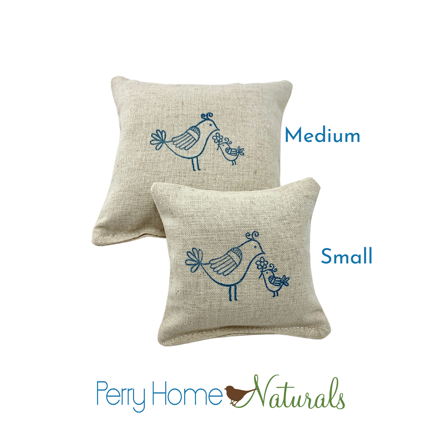 Bird & Baby Bird Design Sachet - Maine Balsam or Organic Lavender