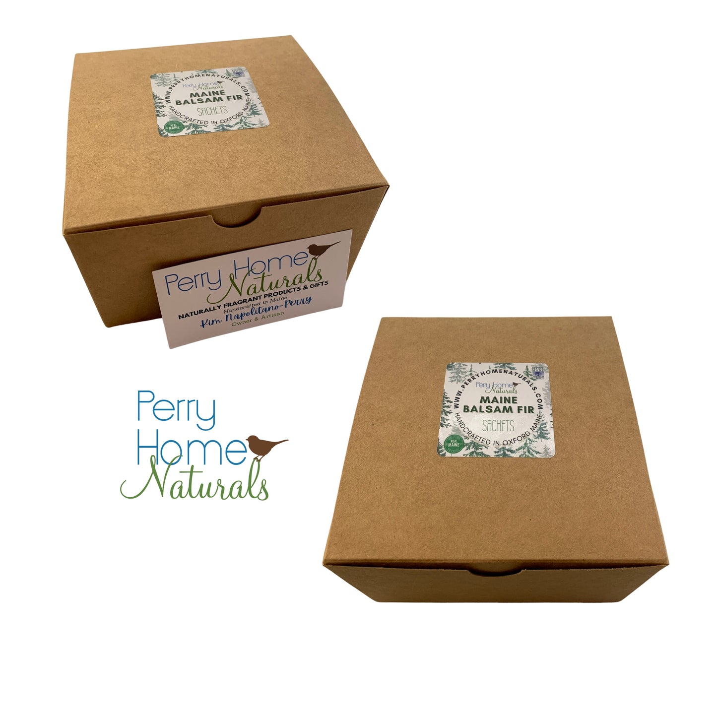 Maine Balsam Sachets in Red Holiday Plaid Twill - Set of Five