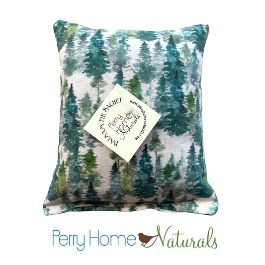 Maine Balsam Fir Pillow - Watercolor Woods Design - Choice of Size