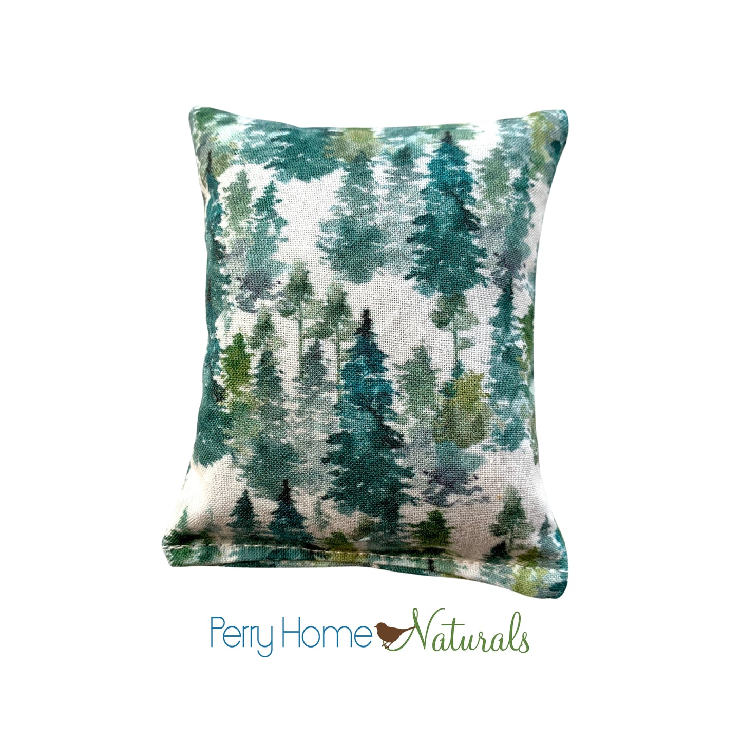 Maine Balsam Fir Pillow - Watercolor Woods Design - Choice of Size