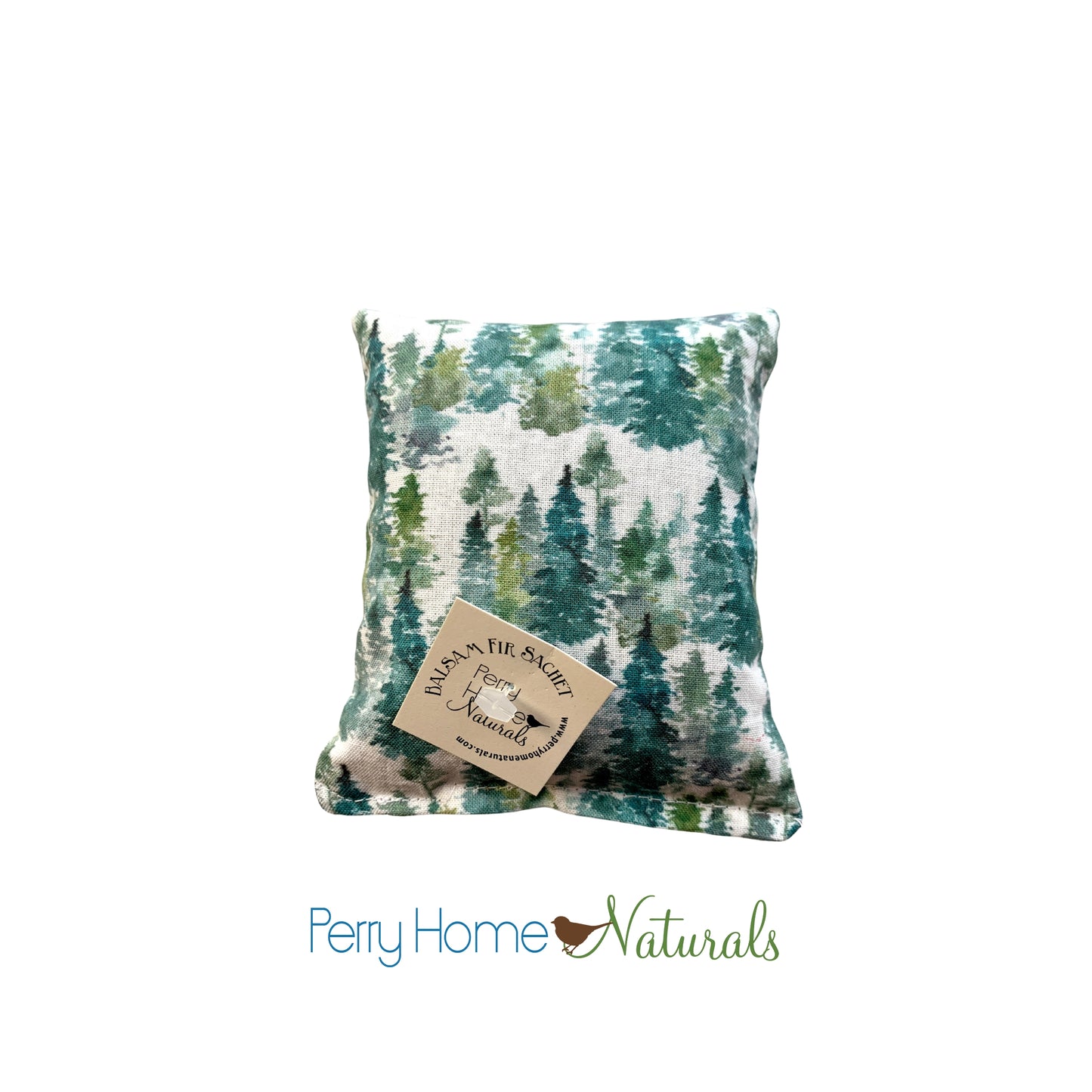 Maine Balsam Fir Pillow - Watercolor Woods Design - Choice of Size
