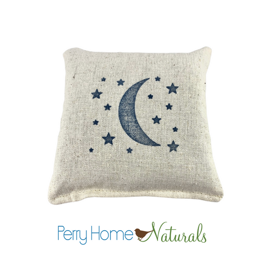 Moon & Star Sachet – Hand-Stamped Design with Maine Balsam Fir or Organic Lavender