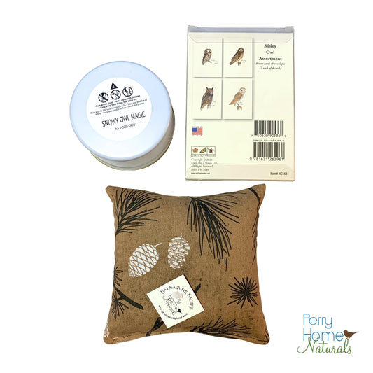 Owl Magic Bundle - Candle, Balsam Pillow & Notecard Gift Set