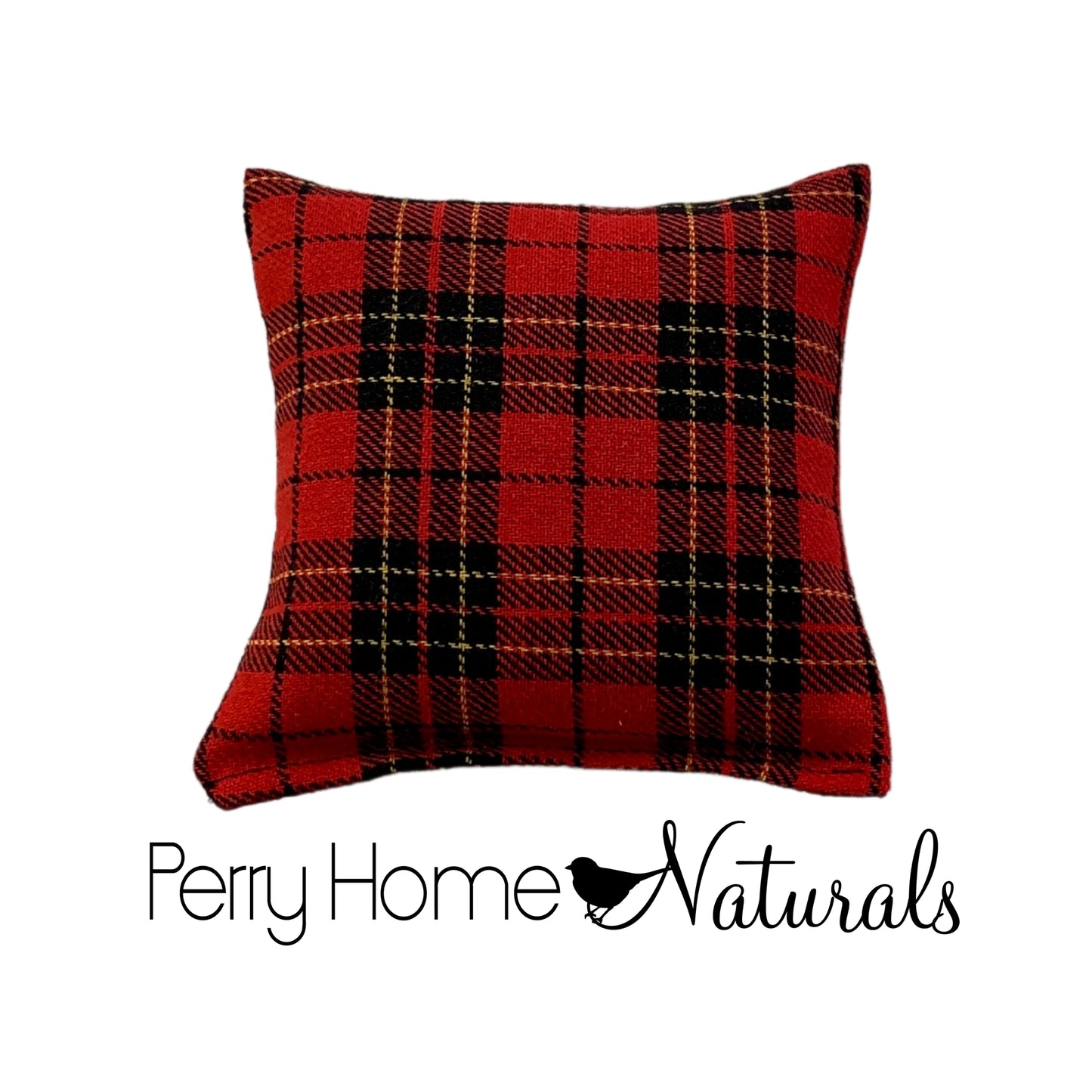 Maine Balsam Sachets in Red Holiday Plaid Twill - Set of Five