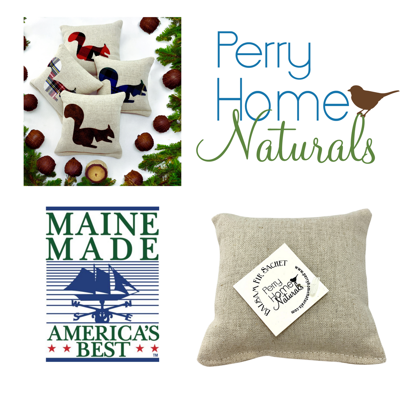 Squirrel Design Sachet - Choice of Size and Scent