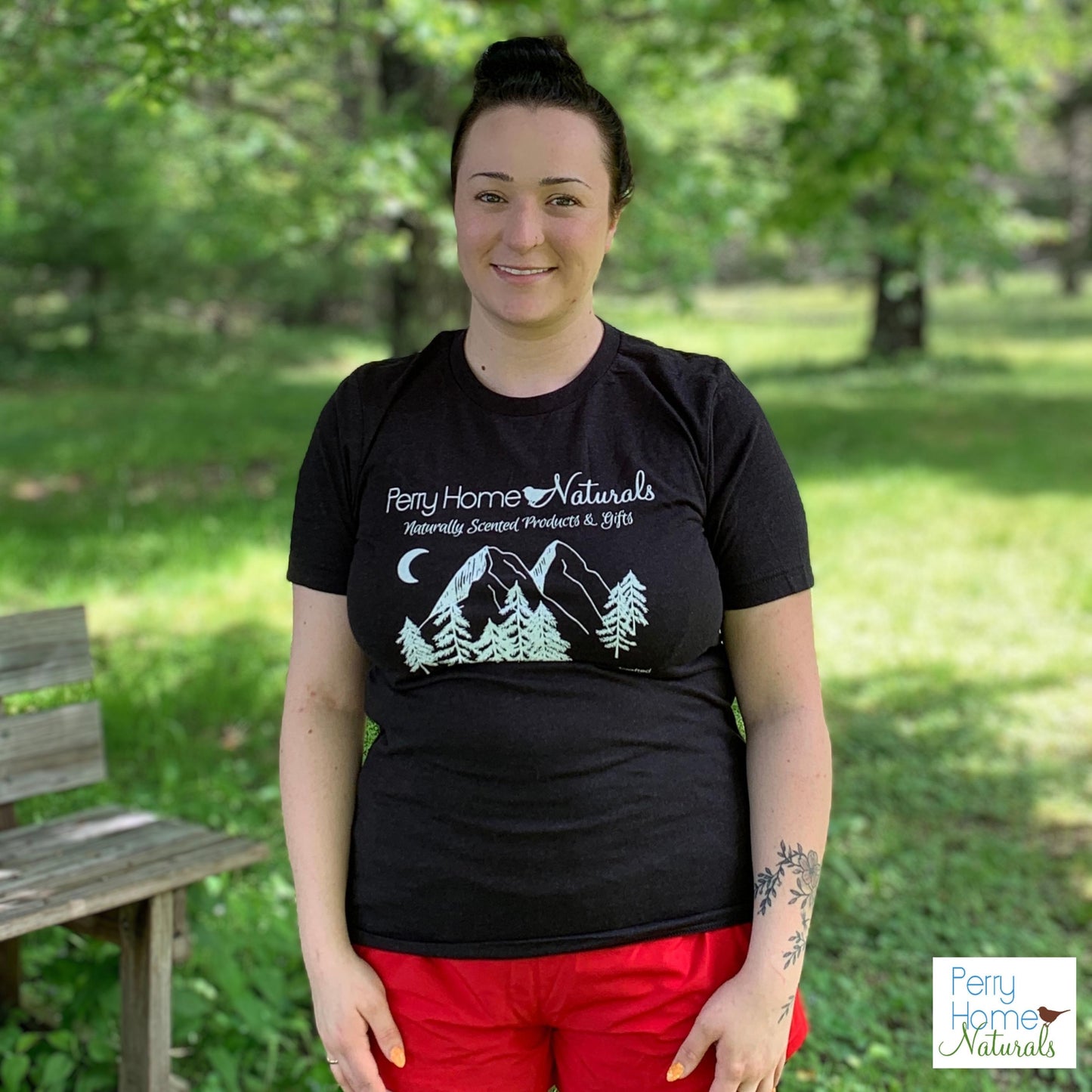Short Sleeved T-Shirt - Perry Home Naturals - Mountain Logo 2024 (Updated)