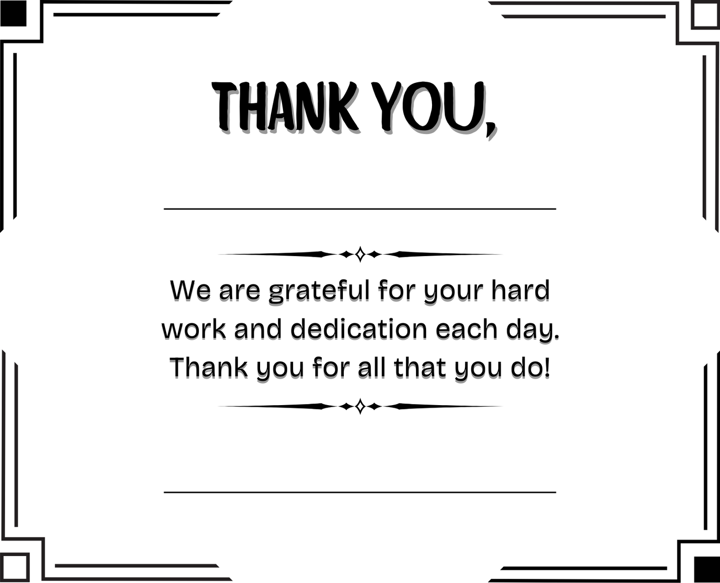 Teacher Appreciation Thank You Cards - FREE Digital Downloadable PDF