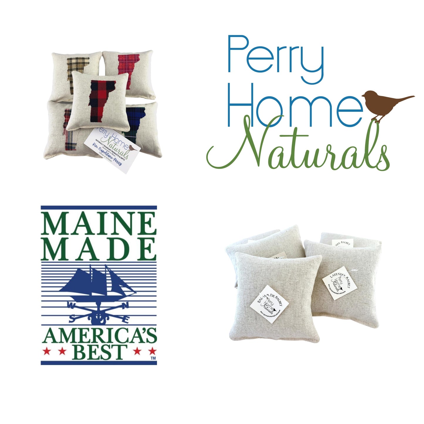 State of Vermont Sachet - Choice of Scent and Applique Color