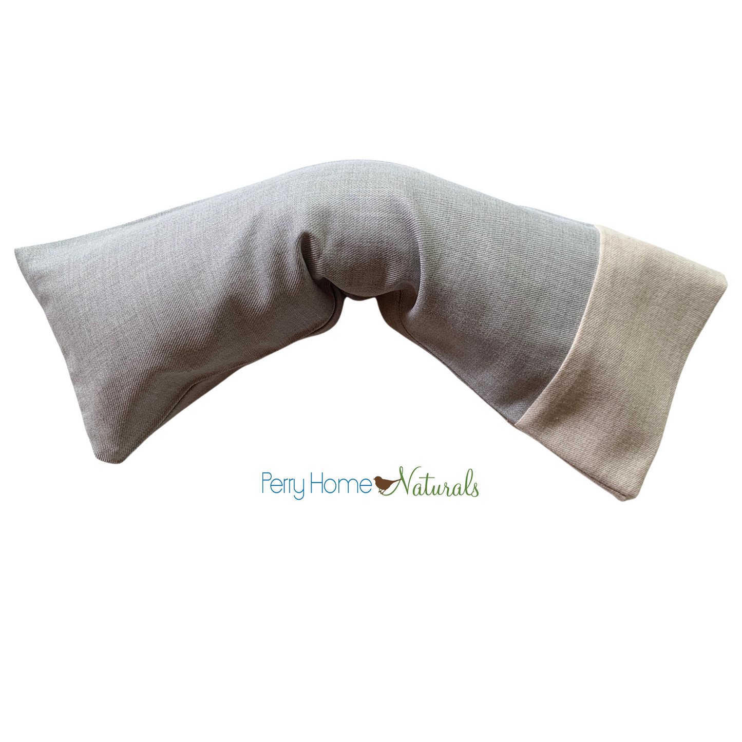 Aromatherapy Eye Pillow with Choice of Blend - Lisbon Brushed Grey Cotton with Oatmeal Trim
