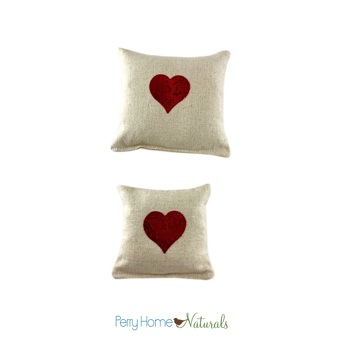 Love Heart Appliqued Sachet - Choice of Scent, Size, & Color