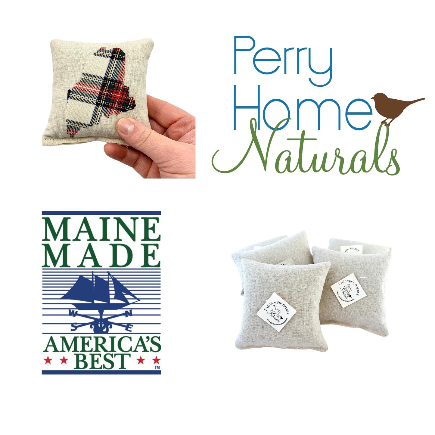 Maine State Sachet - Choice of Scent/Applique Color