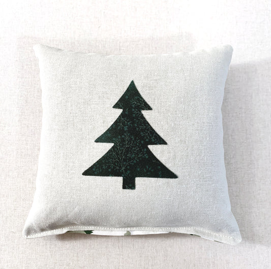 Maine Themed Balsam Fir Pillow - Choice of Tree Applique - XL Maine Balsam Pillow