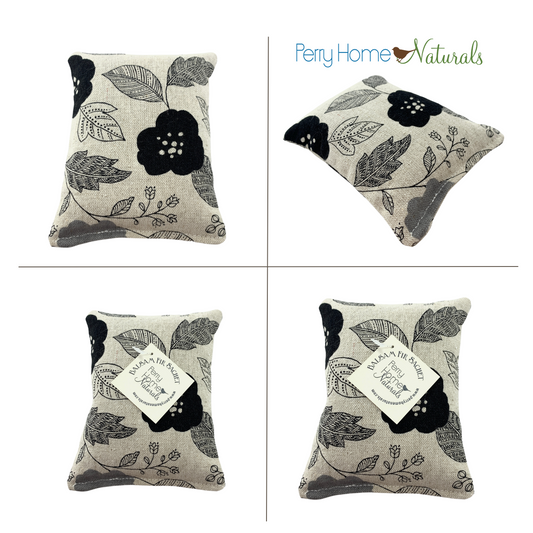 Maine Balsam Fir Pillow - Cotton + Flax Black & White Print