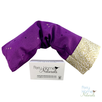 Aromatherapy Eye Pillow with Choice of Blend - Purple & Gold Stars Design
