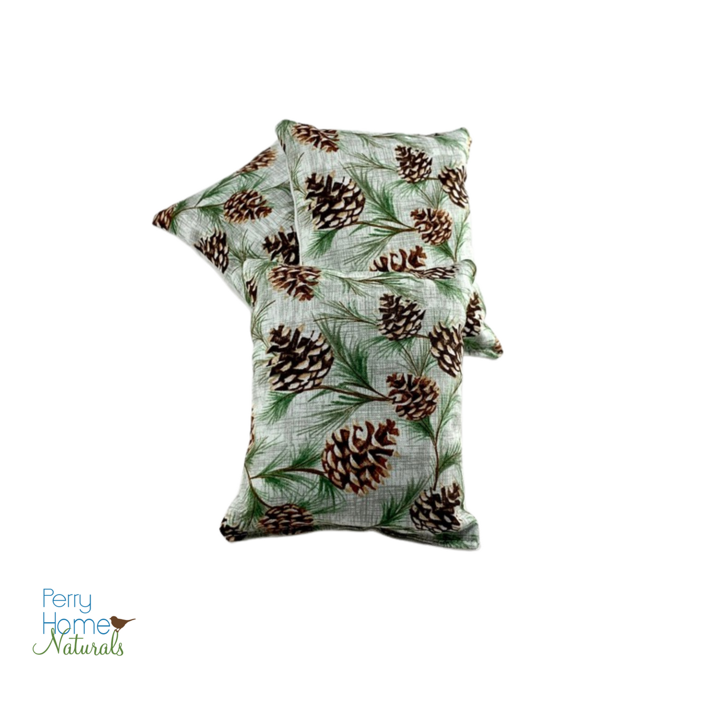 Maine Balsam Fir Pillows - Silver Pine Print - Set of 3