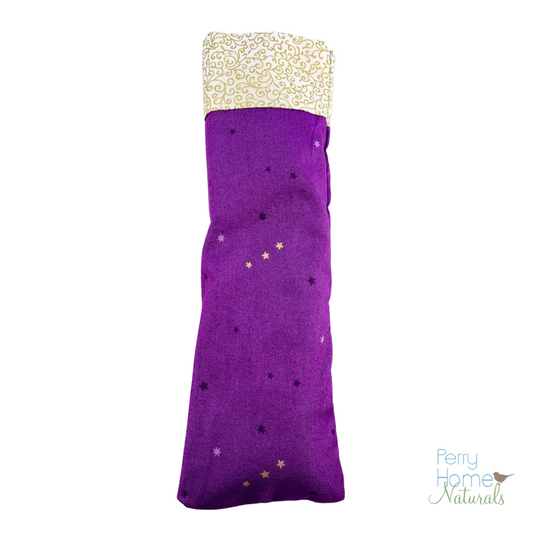Aromatherapy Eye Pillow with Choice of Blend - Purple & Gold Stars Design