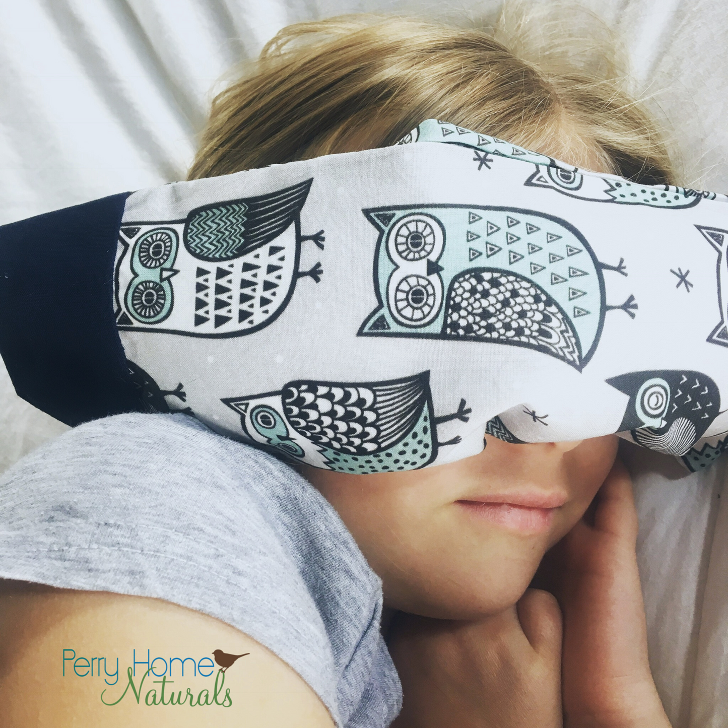 Aromatherapy Eye Pillow - Big Blue Flowers