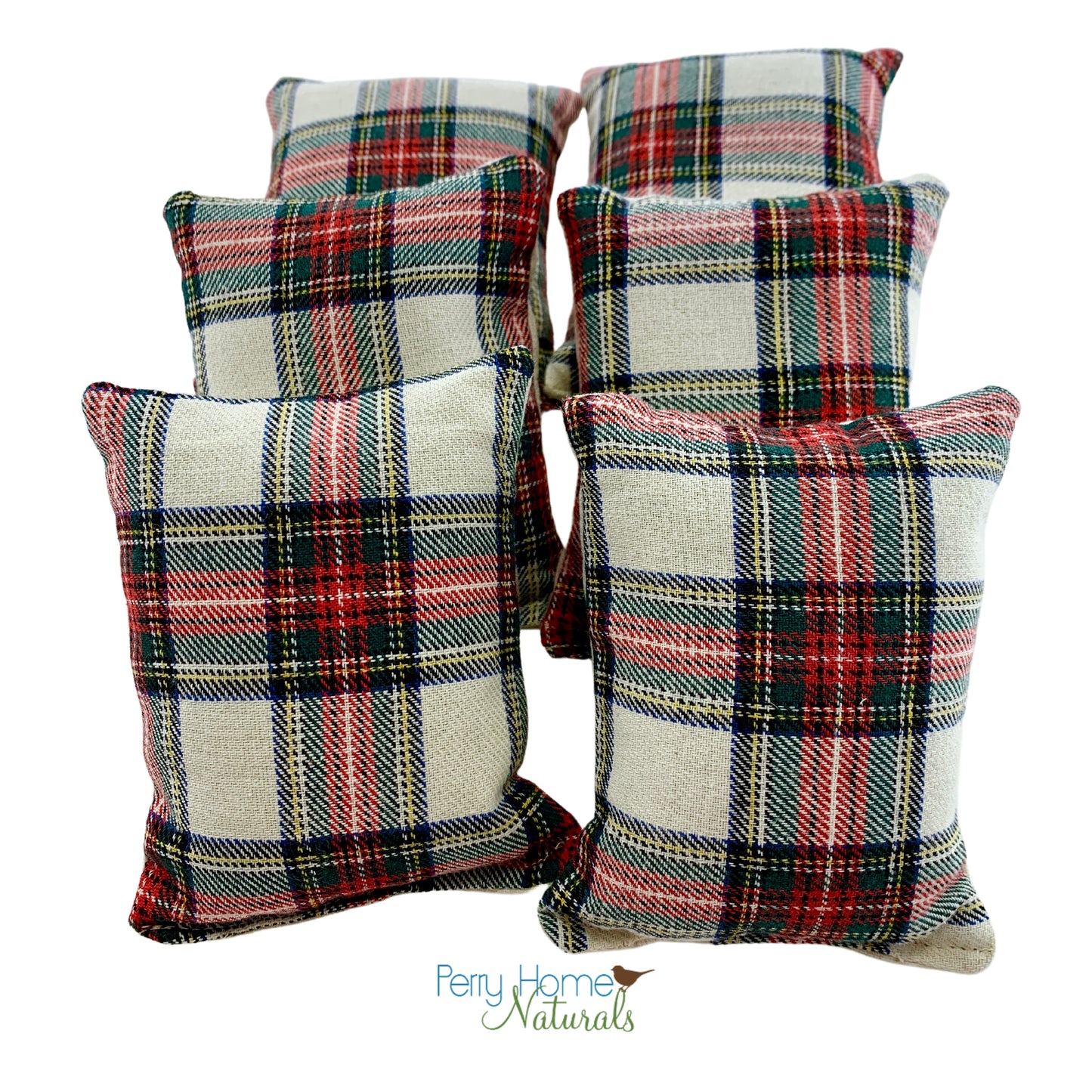 Maine Balsam Fir Pillow in Holiday Plaid - Half Dozen