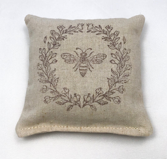 Queen Bee & Floral Wreath Sachet – Handmade in Maine