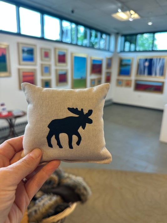 Handmade balsam fir moose sachet by Perry Home Naturals, made in Maine