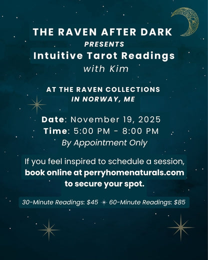 Tarot Sessions with Kim at The Raven Collections - 11/19/25 - 5-8pm
