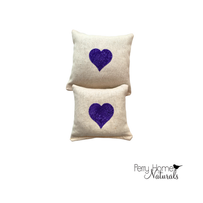 Love Heart Appliqued Sachet - Choice of Scent, Size, & Color