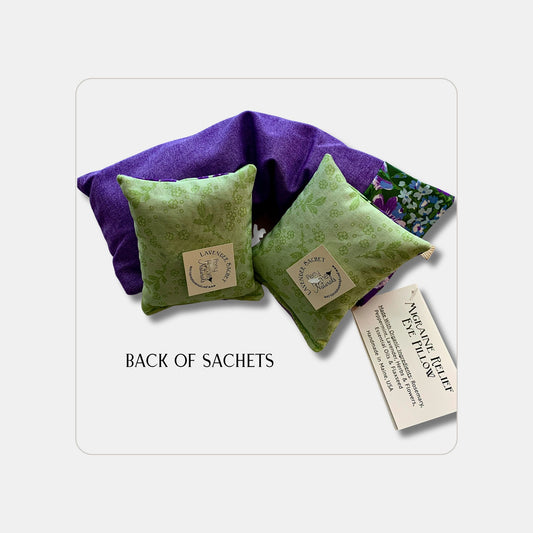 Migraine Relief Gift Set – Eye Pillow & Lavender Sachets