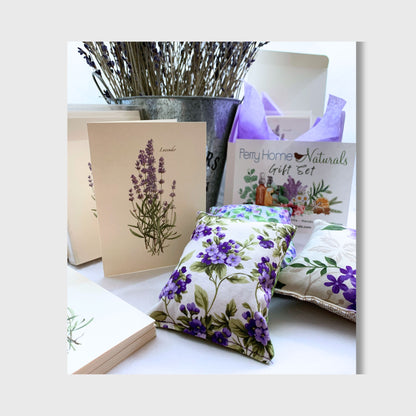 Small Gift Box – Lavender Sachet + Boxed Notecards | New England Made