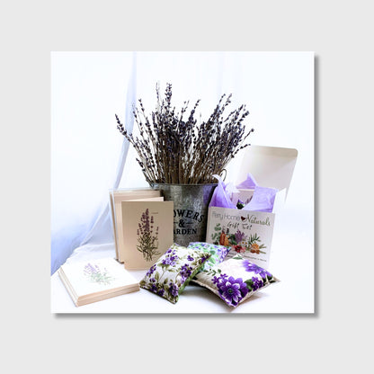 Small Gift Box – Lavender Sachet + Boxed Notecards | New England Made