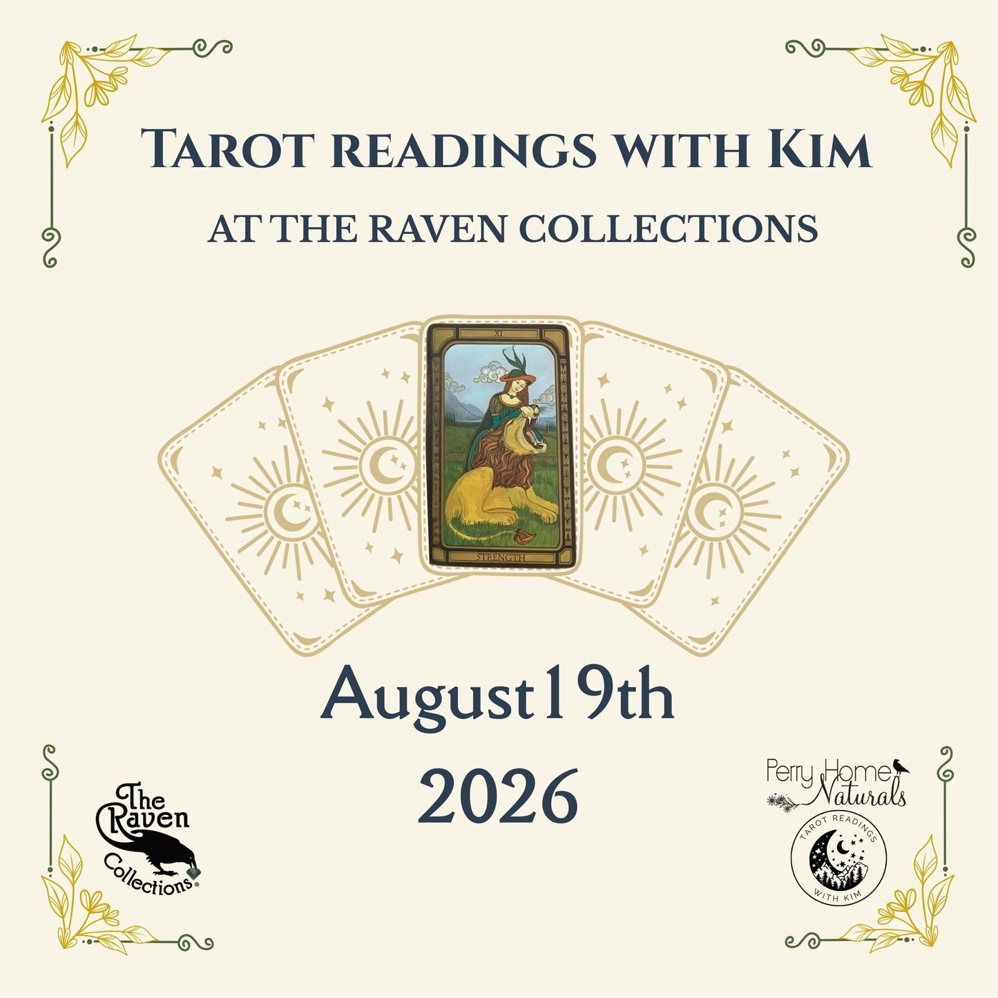 Tarot Sessions with Kim at The Raven Collections - Weds. August 19, 2026