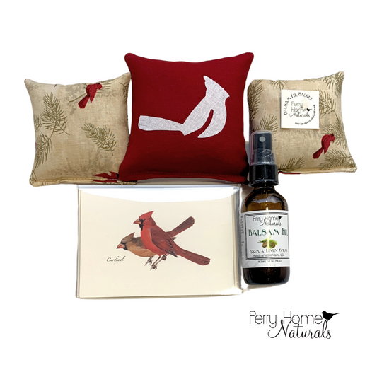 Balsam Fir Cardinal-Themed Gift Set - Made in New England