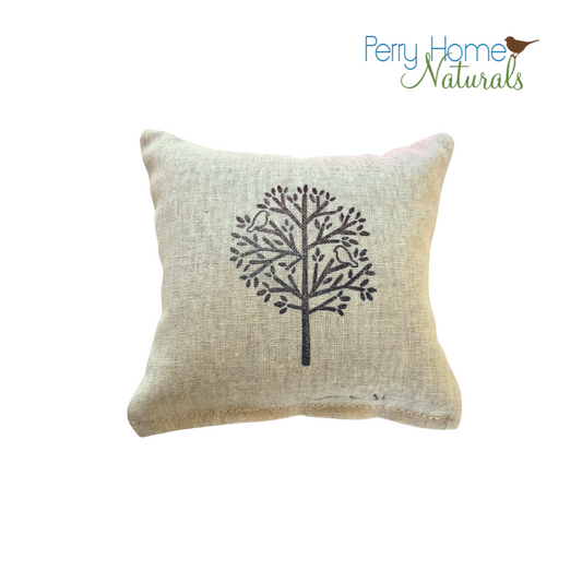 Lavender Sachet – Birds in Tree, Navy Ink (Imperfect)