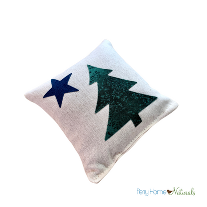 Maine Balsam Fir Pillow with Pine Tree and Star