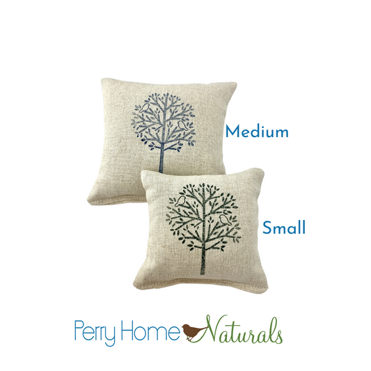 Birds in Tree Design Sachet - Maine Balsam Sachet or Organic Lavender