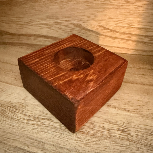 Handcrafted Wooden LED Tea Light Holder