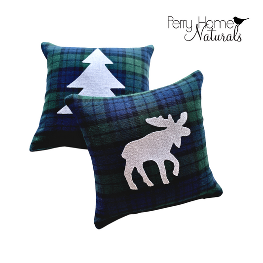 Maine Moose Balsam Sachet – Medium, Hunter Navy Plaid