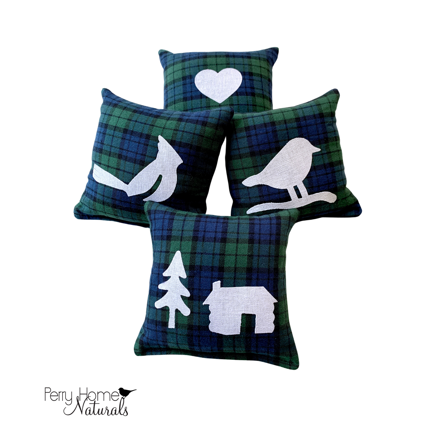 Organic Lavender Sachet Gift Set - Home Tweet Home - Hunter Navy Plaid