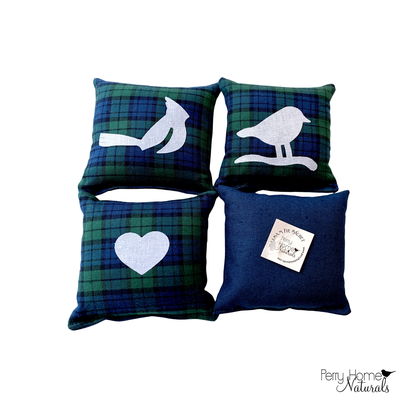 Balsam Fir Sachet Gift Set - Home Tweet Home - Hunter Navy Plaid