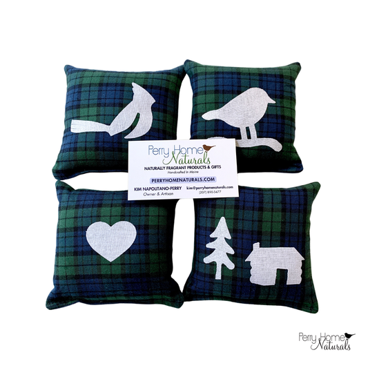 Organic Lavender Sachet Gift Set - Home Tweet Home - Hunter Navy Plaid