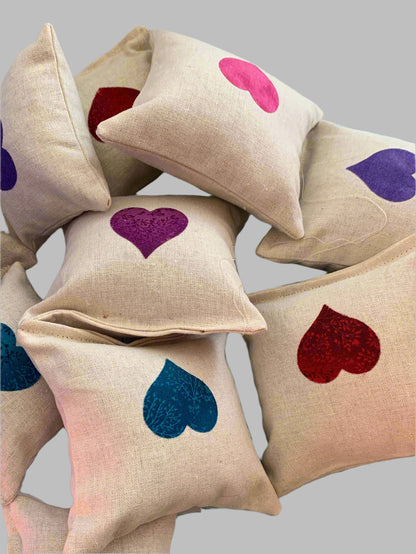 Love Heart Appliqued Sachet - Choice of Scent, Size, & Color