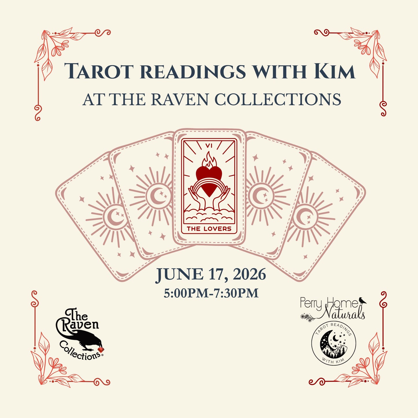 Tarot Sessions with Kim at The Raven Collections - Weds. JUNE 17, 2026