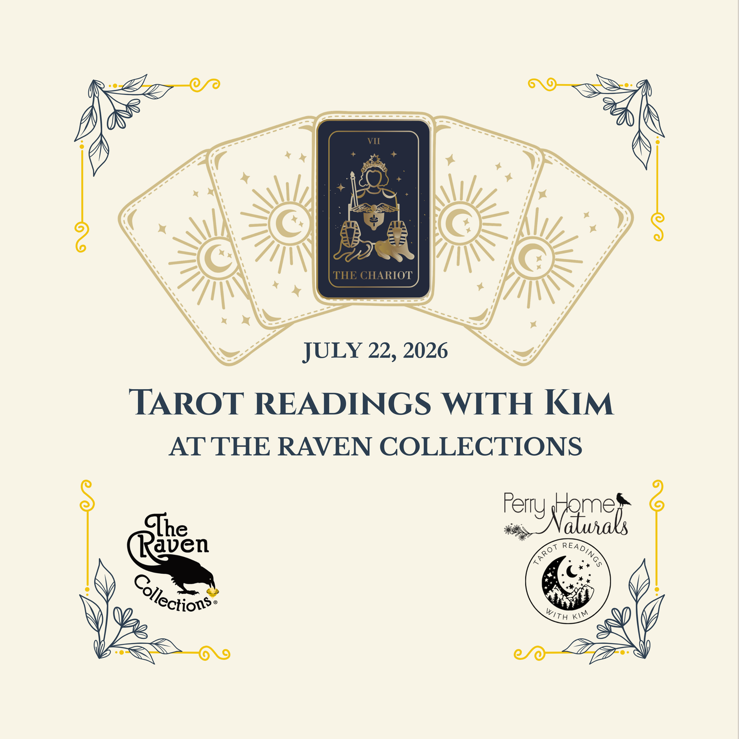 Tarot Sessions with Kim at The Raven Collections - Weds. JULY 22, 2026