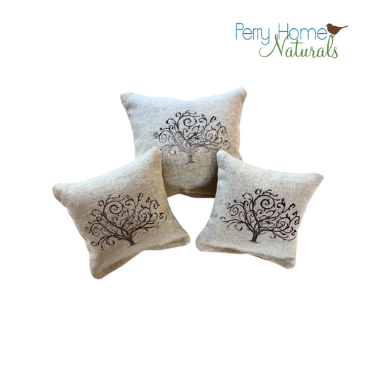 Set of 3 Small Lavender Sachets – Tree of Life (Imperfect Ink)