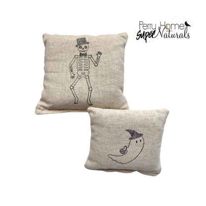 Little Ghost and Top Hat Skeleton Organic Lavender Sachet Set