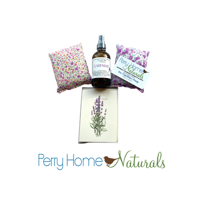 Lavender Flowers Gift Set - Sachets, Room Spray, and Notecards