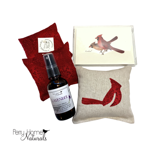 Organic Lavender Cardinal-Themed Gift Set - Made in New England