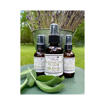 Lemongrass Meadow room and linen spray by Perry Home Naturals – organic lemongrass, lavender, and sage essential oils